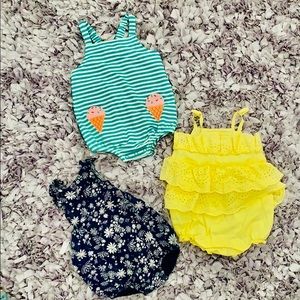 3 Beautiful baby rompers